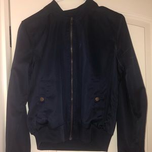 Blue bomber jacket